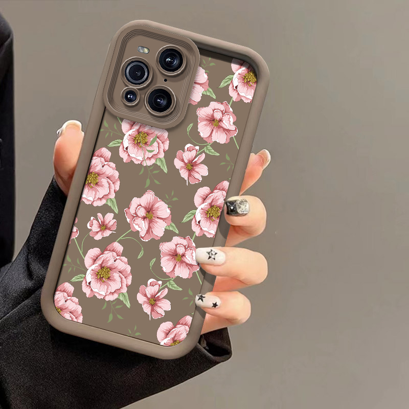 Oppo Find X8 - เคสโทรศัพท์ซิลิโคนลายดอกไม้ สำหรับ OPPO Find X3 Lite