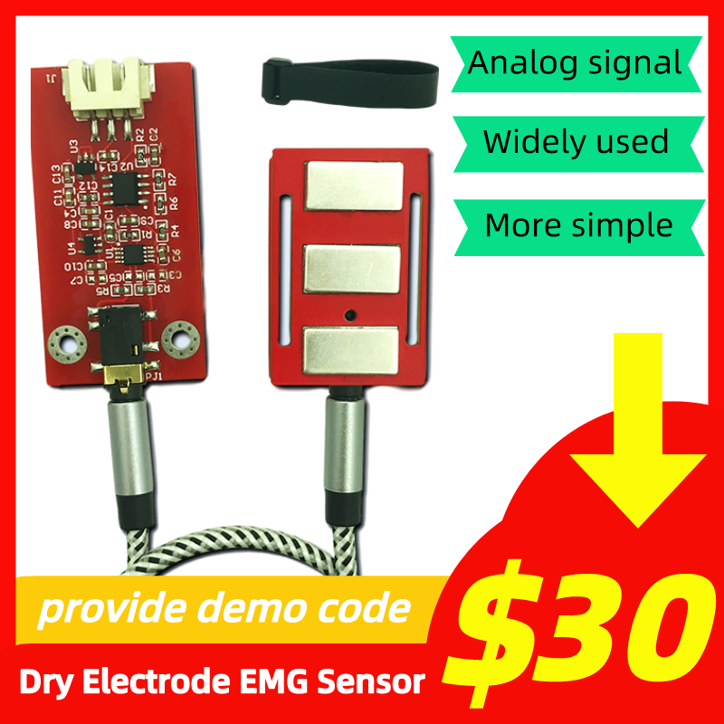 Muscle Sensor Emg - แห้งอิเล็กโทรด EMG Sensor กล้ามเนื้อไฟฟ้า Sensor Analog