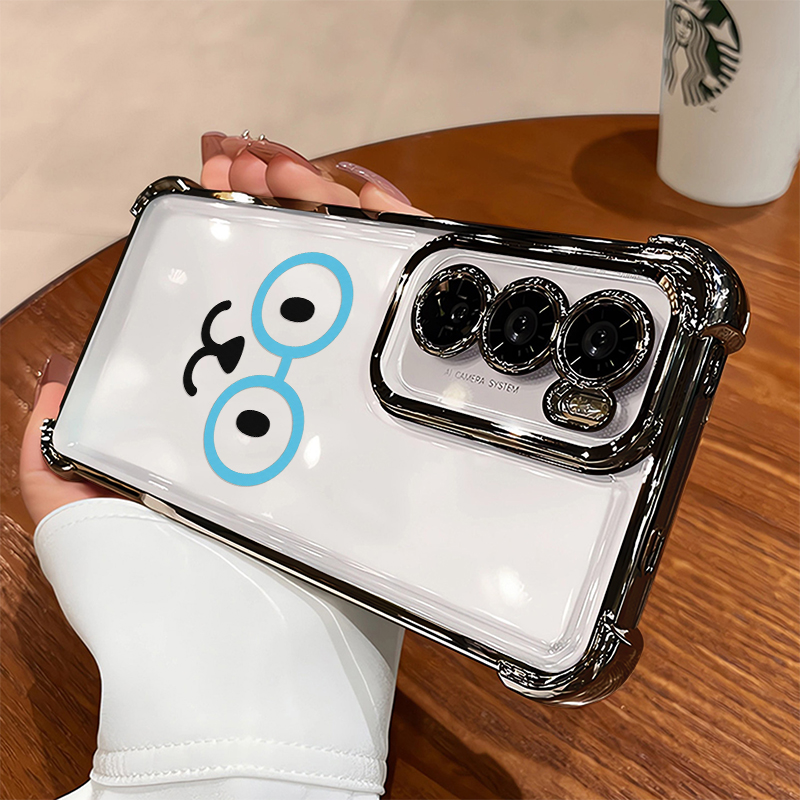 Oppo A78 - เคสโทรศัพท์ลายกราฟฟิตี้น่ารักสีฟ้าสำหรับ OPPO A98 A97 A95 A92
