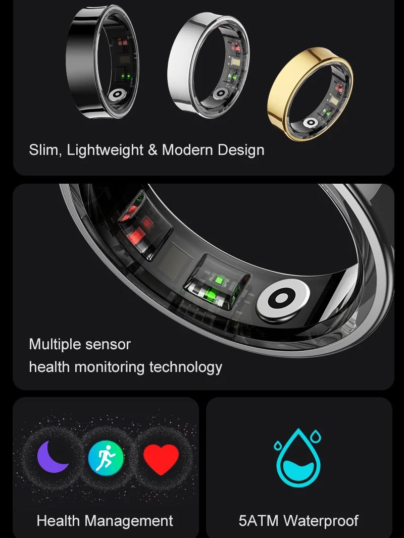 แหวนสมาร์ท 2026 รุ่น R09 กันน้ - Temperature Ring Skin บทวิจารณ์และราคา