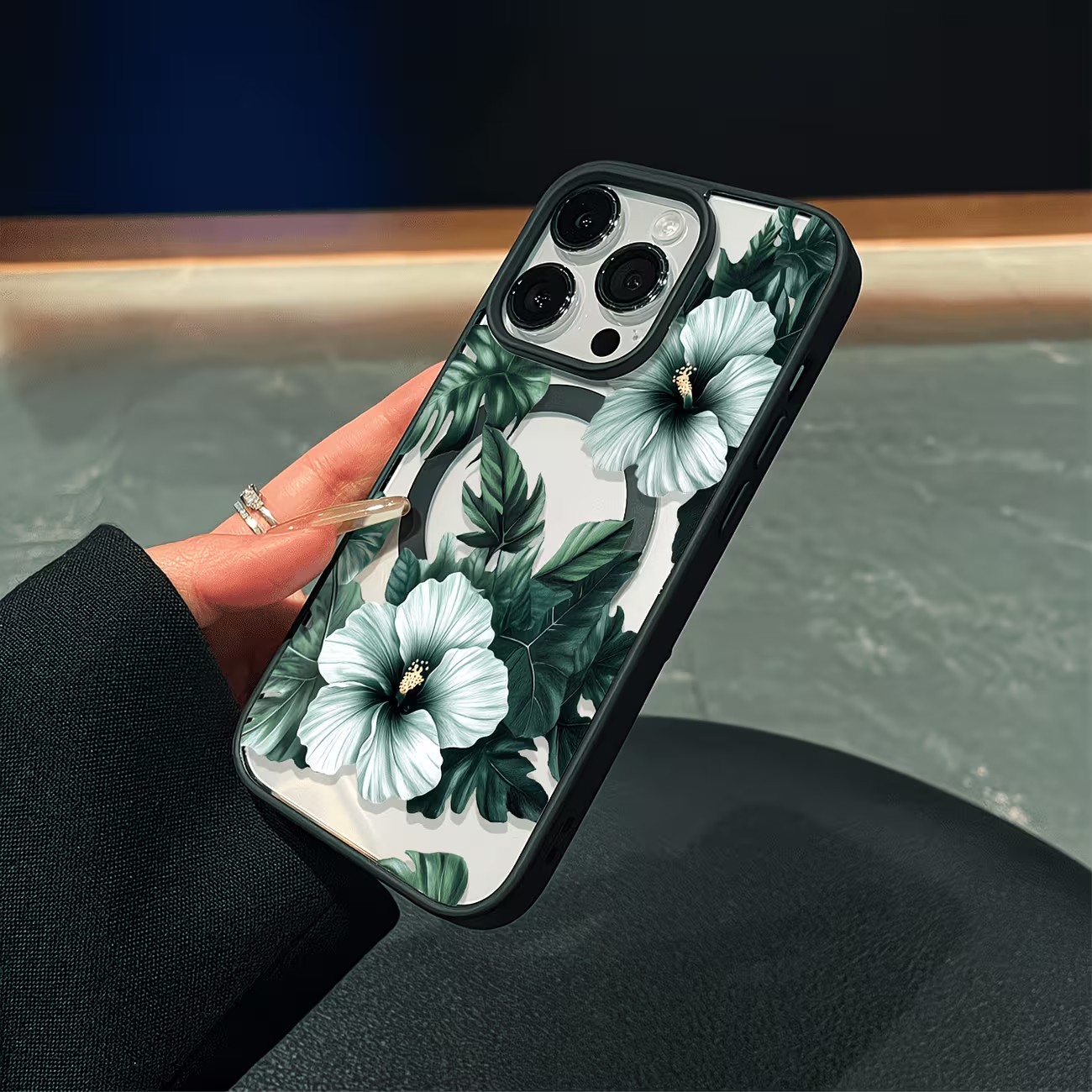 เคสโทรศัพท์ลายดอกไม้สีเขียวสำห - Apple Iphone 15 Pro Max บทวิจารณ์และราคา