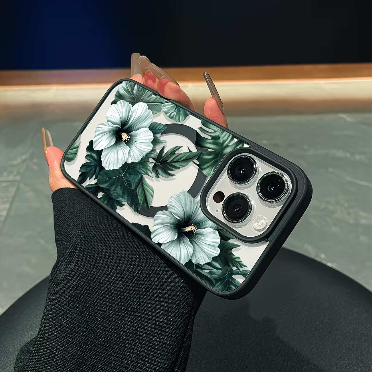 เคสโทรศัพท์ลายดอกไม้สีเขียวสำห - Apple Iphone 15 Pro Max บทวิจารณ์และราคา